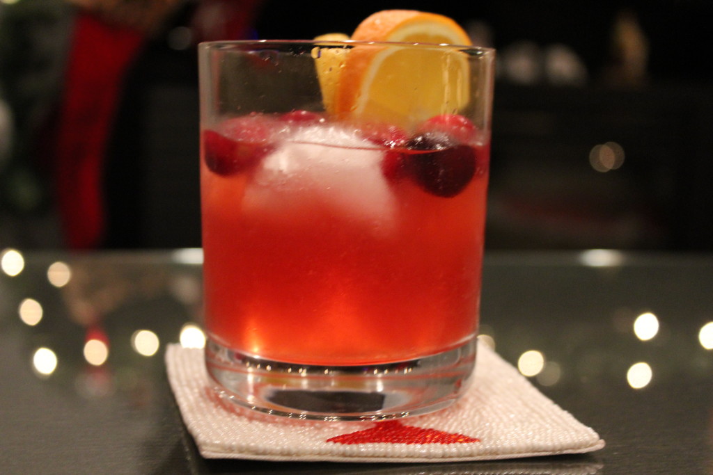 cranberry whiskey sour