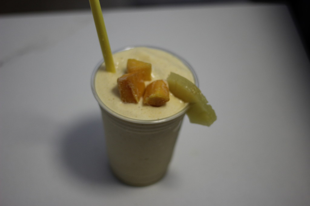 mango pineapple banana protein shake