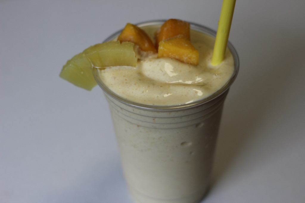 mango pineapple banana protein shake