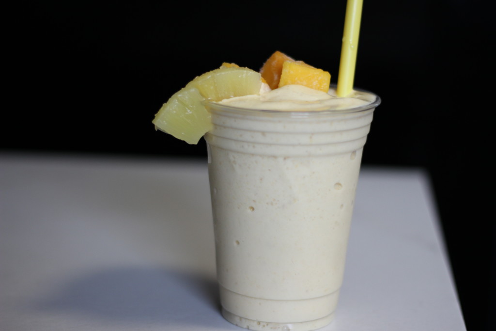 mango pineapple banana protein shake