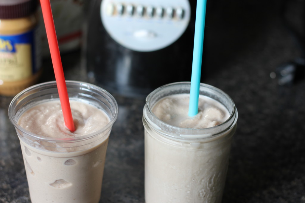 chocolate cookie dough peanutbutter banana protein shake