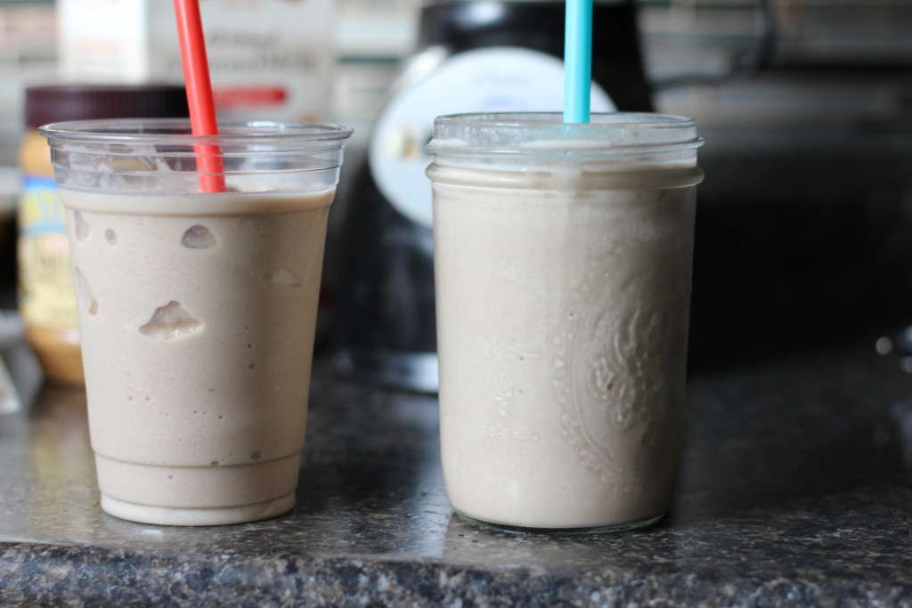 chocolate cookie dough peanutbutter banana protein shake