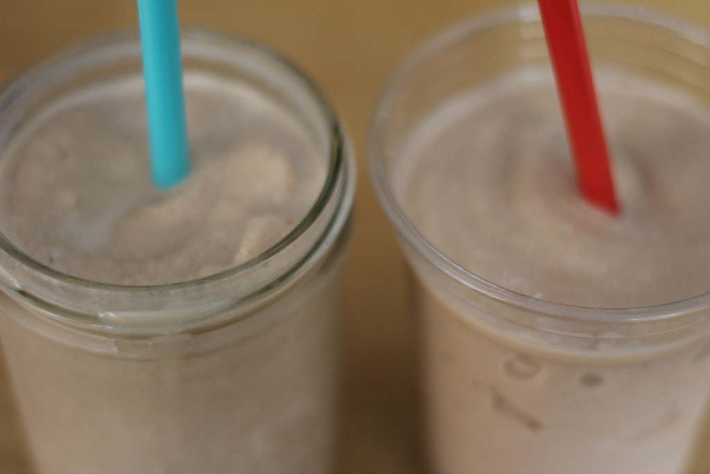 chocolate cookie dough peanutbutter banana protein shake