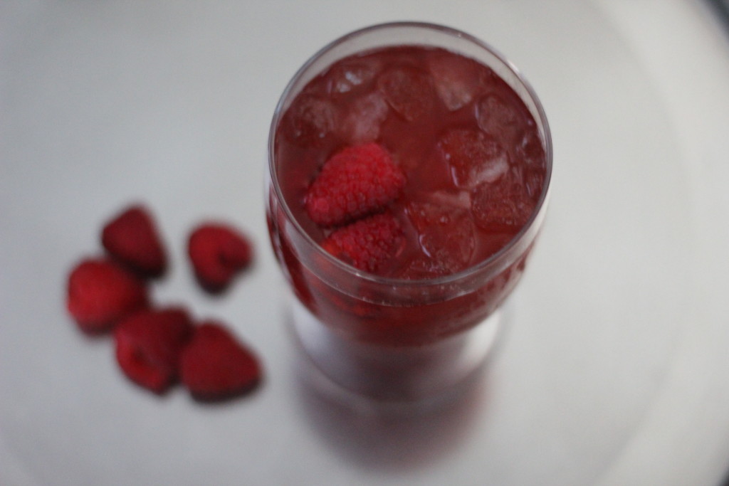 raspberry rosé bourbon cocktail