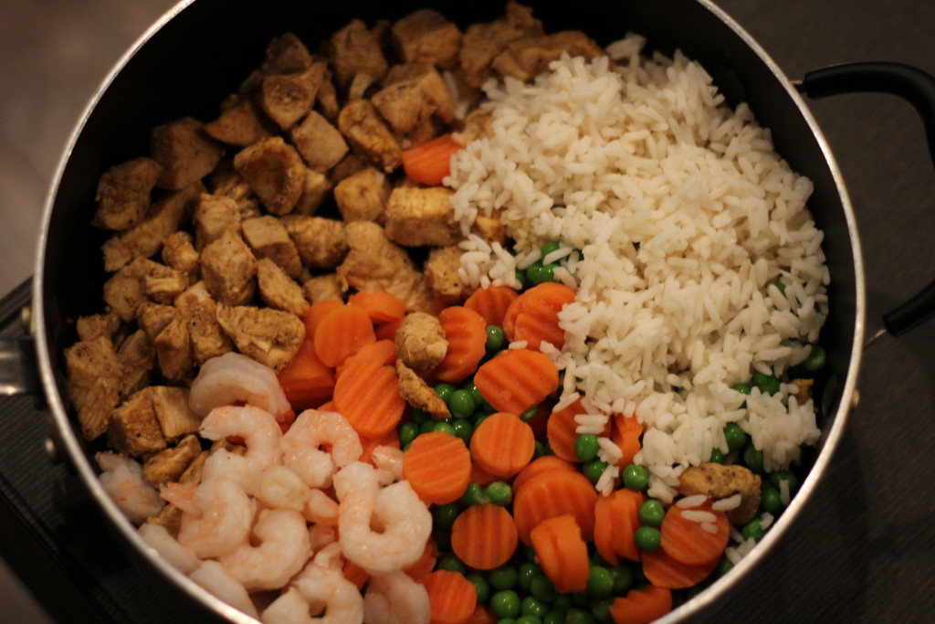 chicken and shrimp fried rice