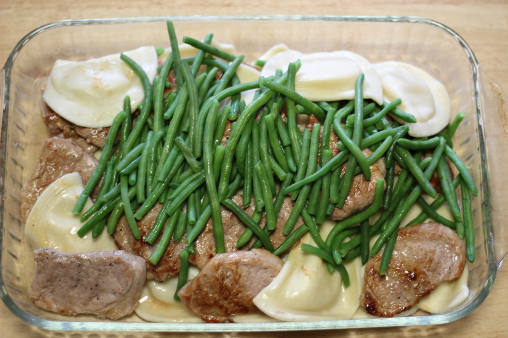 balsamic pork and pierogies