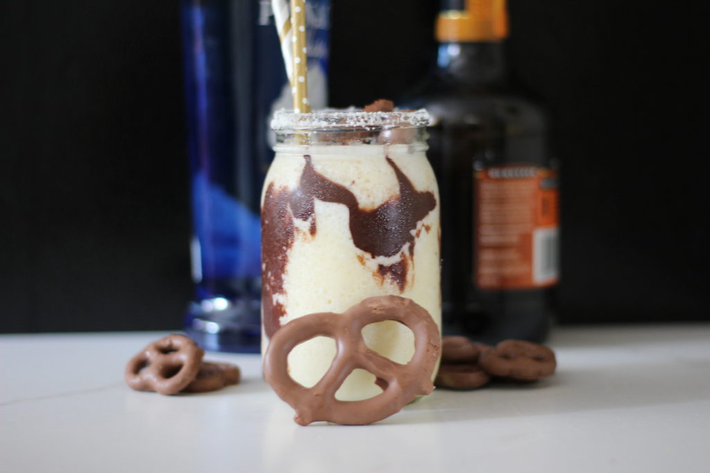 chocolate covered pretzel shake