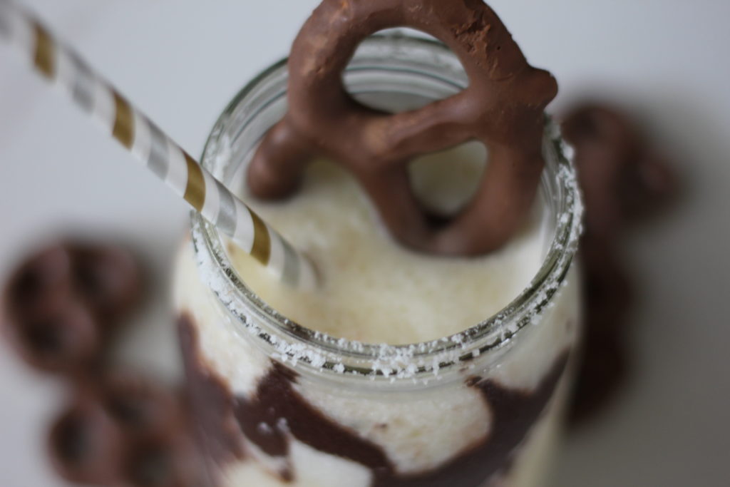 chocolate covered pretzel shake