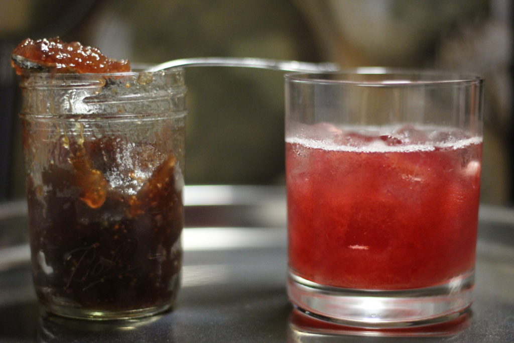 bourbon cranberry fig jam cocktail