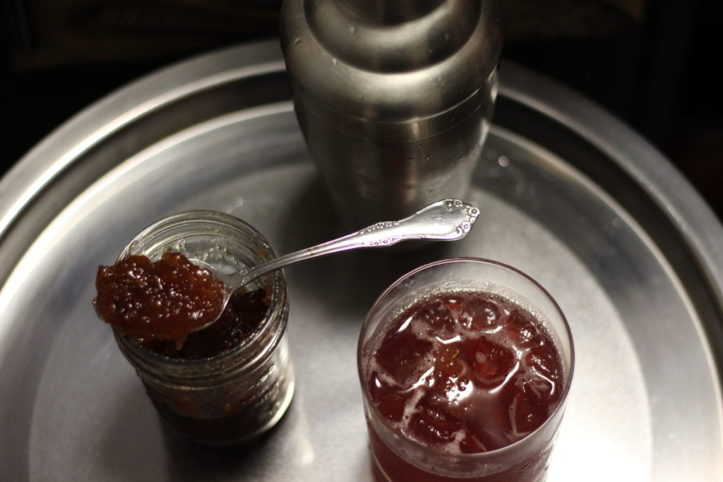 bourbon cranberry fig jam cocktail