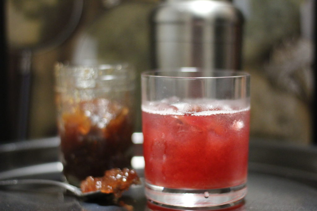 bourbon cranberry fig jam cocktail