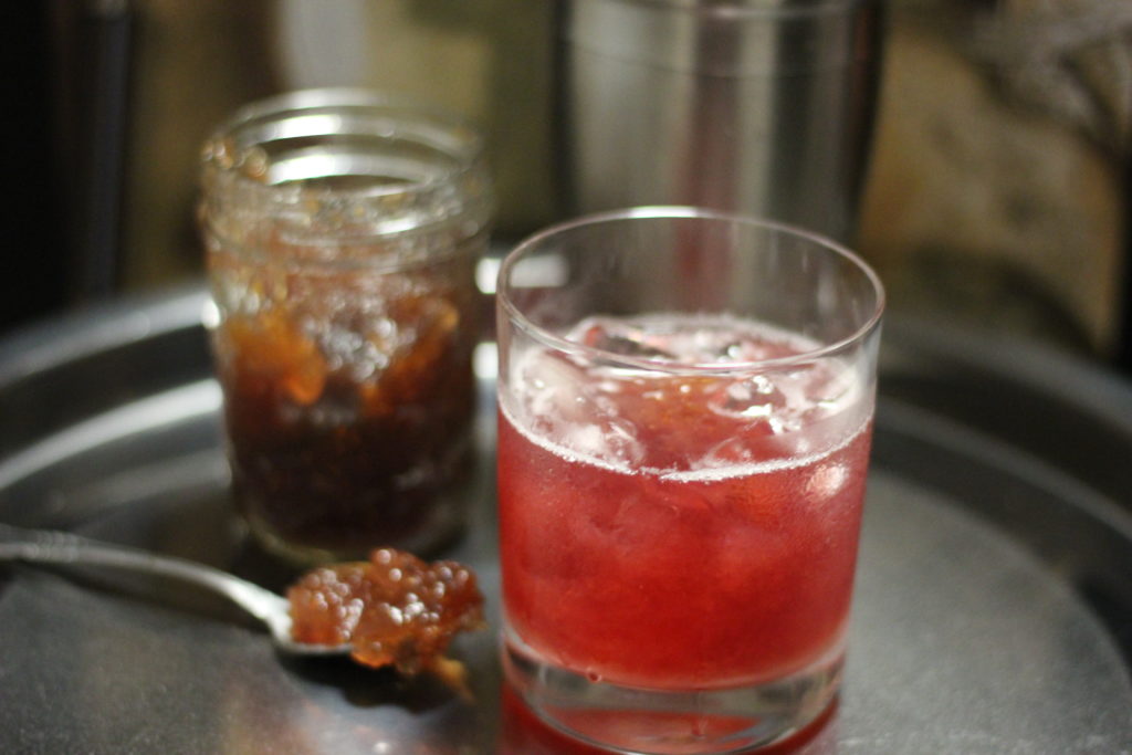 bourbon cranberry fig jam cocktail