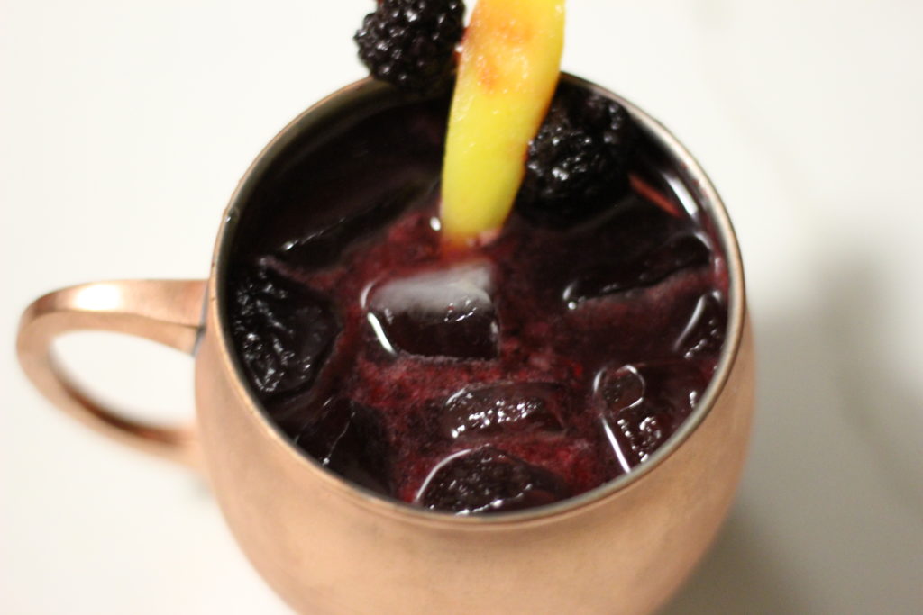 blackberry peach moscow mule