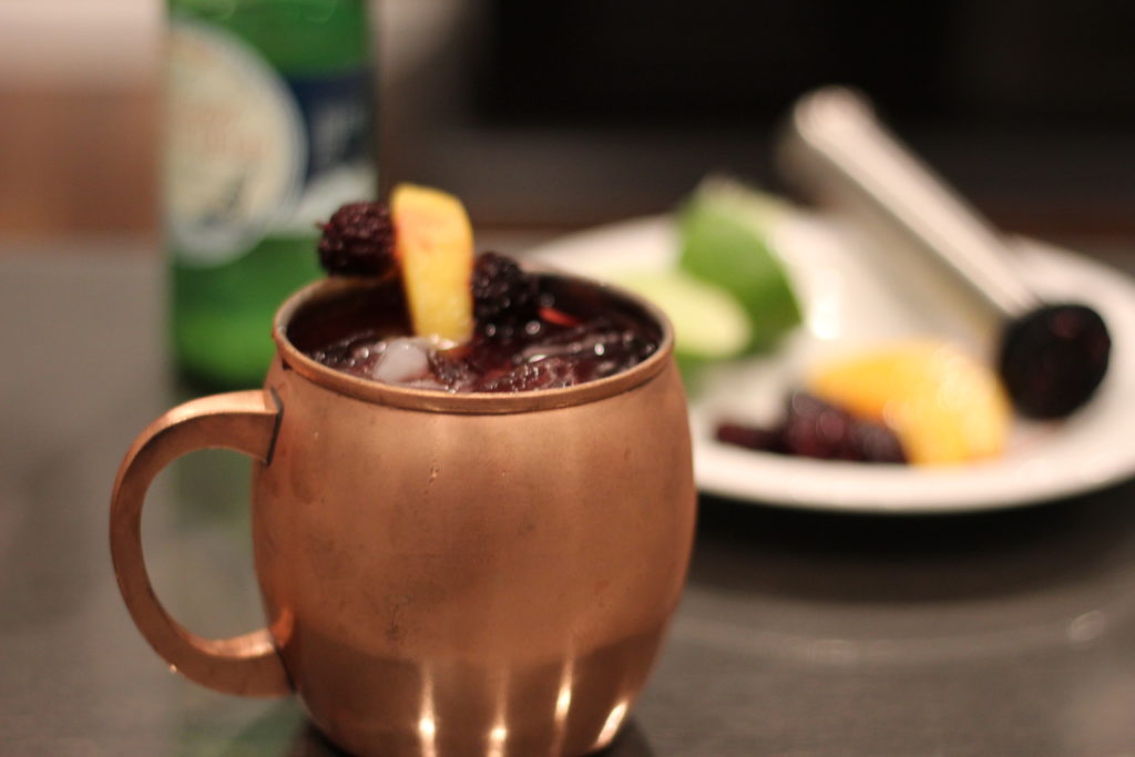 blackberry peach moscow mule