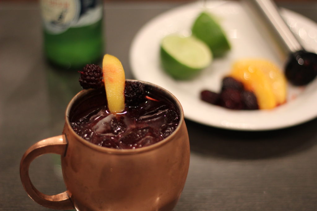 blackberry peach moscow mule