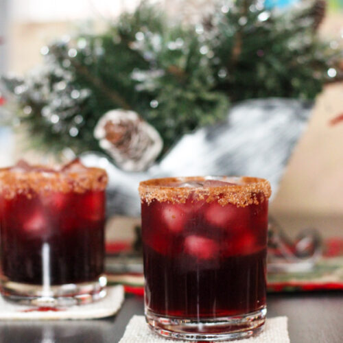 sparkling lambrusco bourbon cocktail-itsmyhappyhour.com